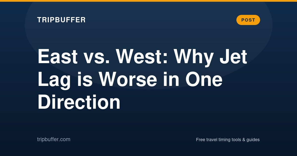 East vs. West: Why Jet Lag is Worse in One Direction