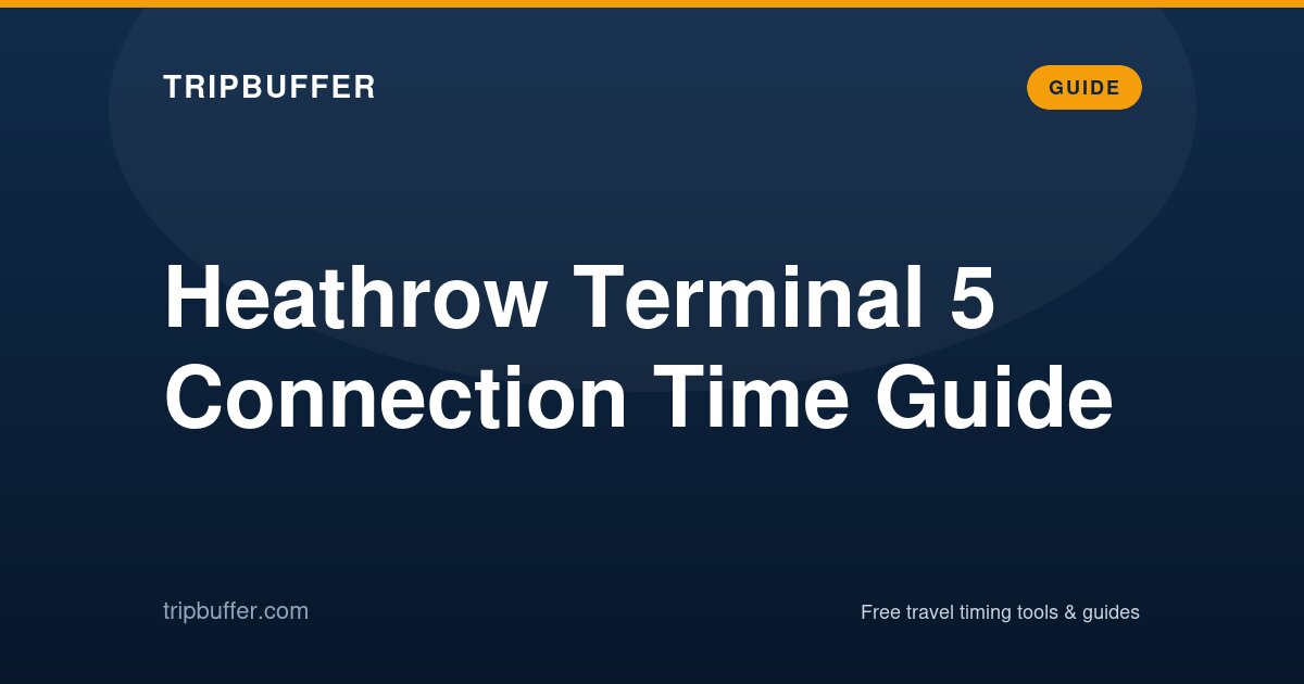 Heathrow Terminal 5 Connection Time Guide — TripBuffer