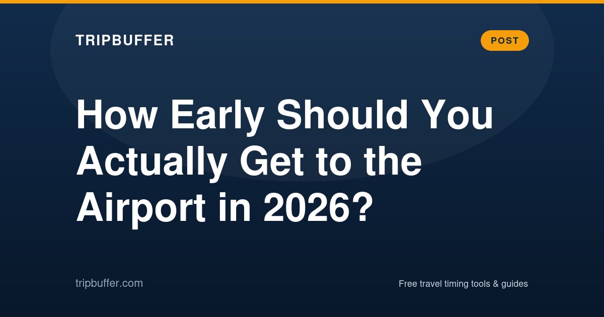 How Early Should You Actually Get to the Airport in 2026?