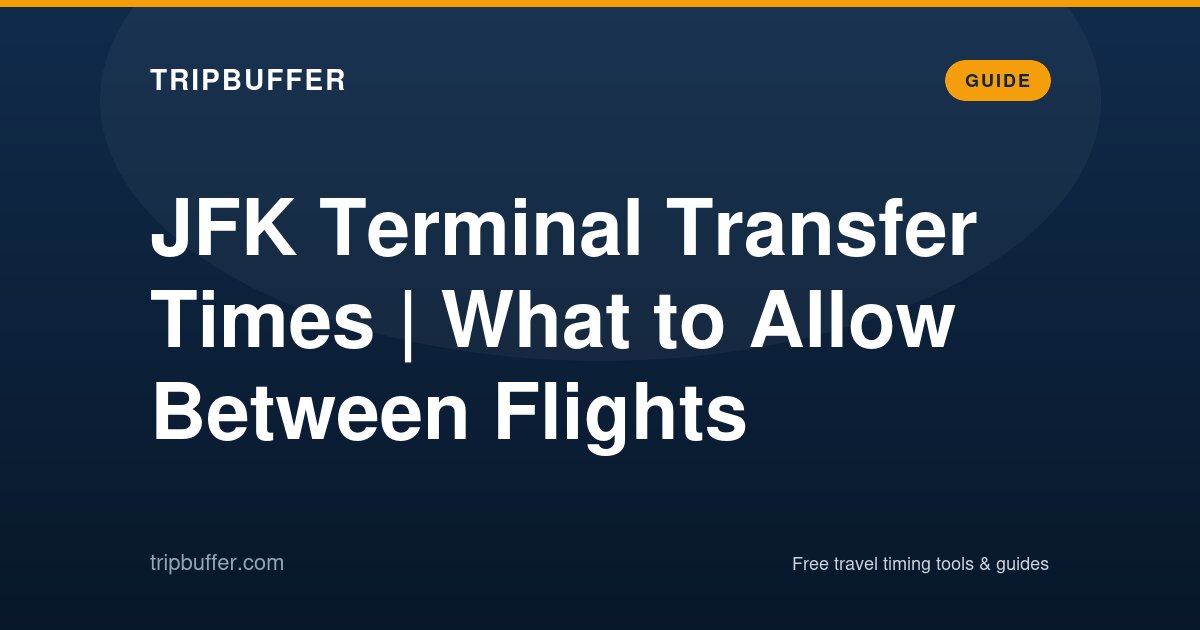 JFK Terminal Transfer Times | What to Allow Between Flights — TripBuffer