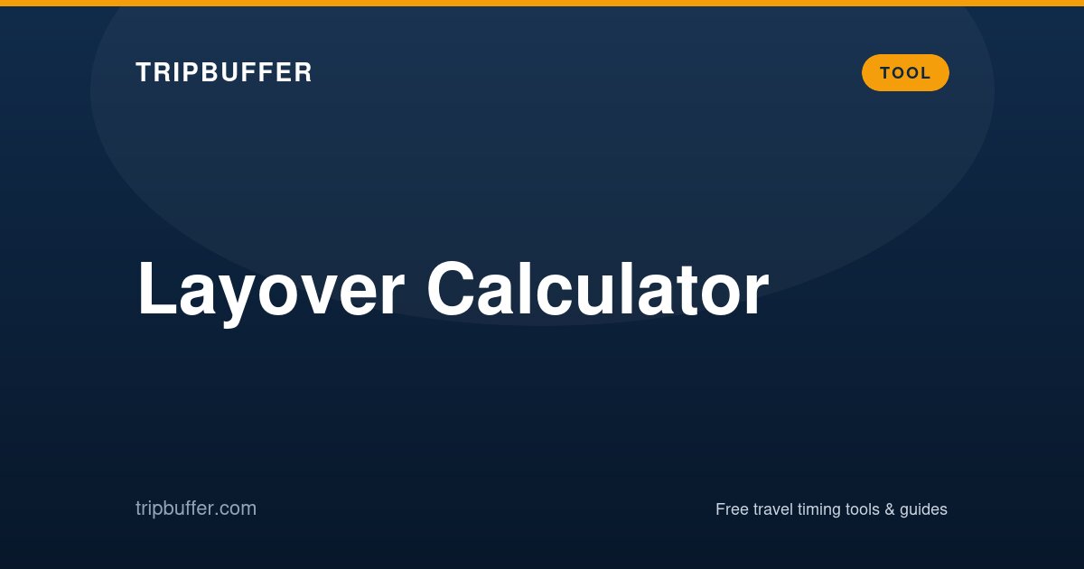 Layover Calculator — TripBuffer